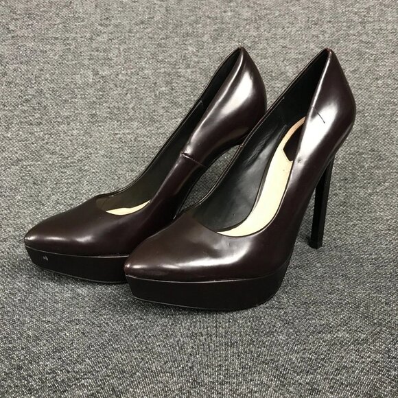 ZARA Woman Chocolate Brown 6 Inch Tall Platform Pump High Heels Size 8 US / 39 - Picture 1 of 8